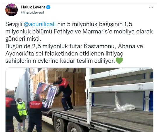 Acun Ilıcalı'nın bağışı nereye gitti? Haluk Levent açıkladı